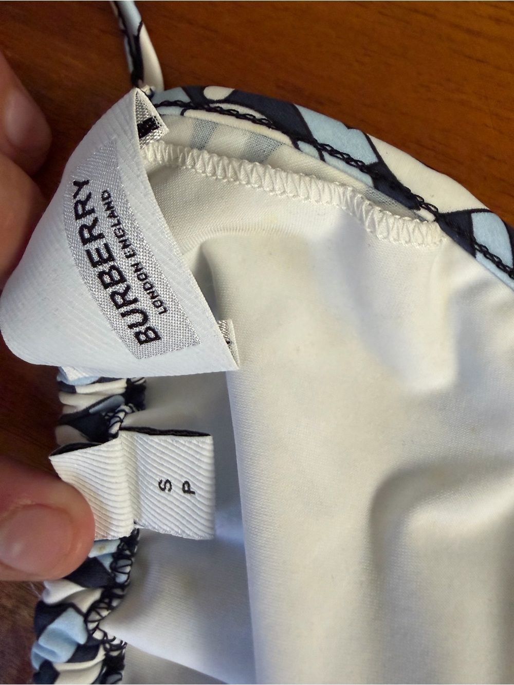 Burberry Triangle Bikini Top in Blue & White - Picture 5 of 5